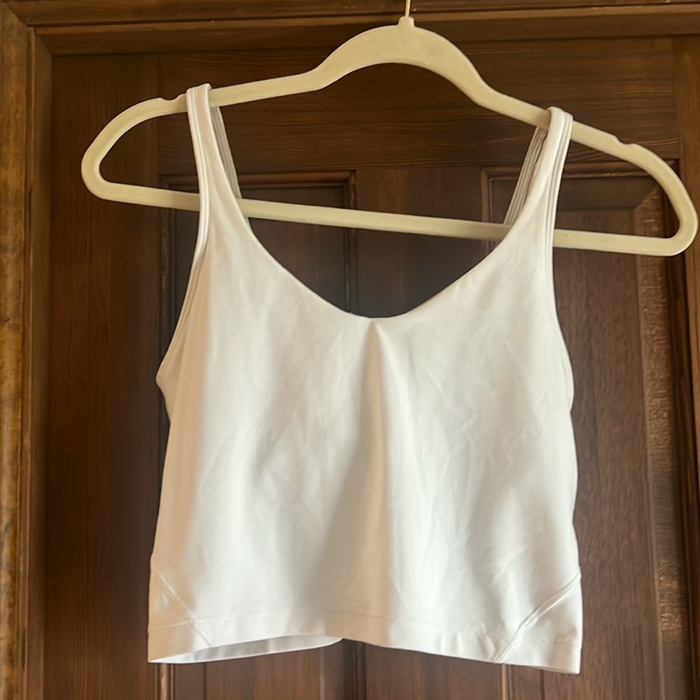 Lulu Lemon tank bra, white, size M/8